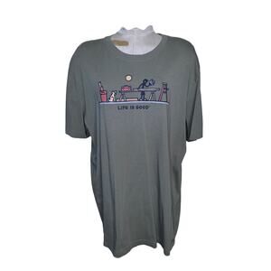 Men's‎ Rocket & Jake Woodwork Crusher Lite Short Sleeve Tee Size XL stick figure